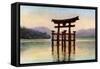 Torii of Itsukushima Temple in Miyajima Island, Japan, C1930S-John Bushby-Framed Stretched Canvas