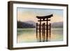 Torii of Itsukushima Temple in Miyajima Island, Japan, C1930S-John Bushby-Framed Giclee Print