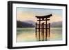 Torii of Itsukushima Temple in Miyajima Island, Japan, C1930S-John Bushby-Framed Giclee Print