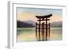 Torii of Itsukushima Temple in Miyajima Island, Japan, C1930S-John Bushby-Framed Giclee Print