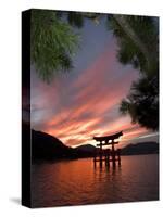 Torii Shrine Gate in the Sea, Miyajima Island, Honshu, Japan-Christian Kober-Stretched Canvas