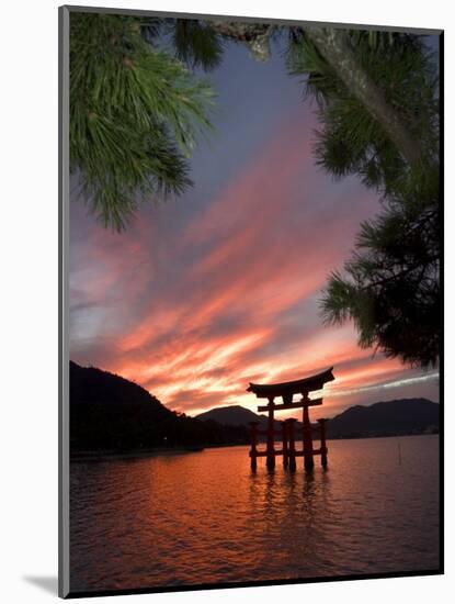 Torii Shrine Gate in the Sea, Miyajima Island, Honshu, Japan-Christian Kober-Mounted Photographic Print