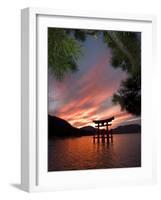 Torii Shrine Gate in the Sea, Miyajima Island, Honshu, Japan-Christian Kober-Framed Photographic Print