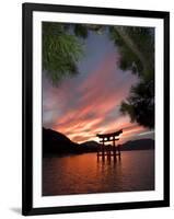 Torii Shrine Gate in the Sea, Miyajima Island, Honshu, Japan-Christian Kober-Framed Photographic Print