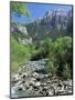 Torla, the River Ara and Mondarruego, Huesca, Pyrenees, Aragon, Spain-Ruth Tomlinson-Mounted Photographic Print