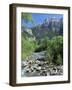 Torla, the River Ara and Mondarruego, Huesca, Pyrenees, Aragon, Spain-Ruth Tomlinson-Framed Photographic Print