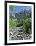 Torla, the River Ara and Mondarruego, Huesca, Pyrenees, Aragon, Spain-Ruth Tomlinson-Framed Photographic Print