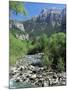 Torla, the River Ara and Mondarruego, Huesca, Pyrenees, Aragon, Spain-Ruth Tomlinson-Mounted Photographic Print