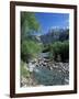 Torla, the River Ara and Mondarruego, Huesca, Pyrenees, Aragon, Spain-Ruth Tomlinson-Framed Photographic Print