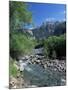 Torla, the River Ara and Mondarruego, Huesca, Pyrenees, Aragon, Spain-Ruth Tomlinson-Mounted Photographic Print