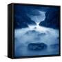 Tormenta en ixtapa Blue-Moises Levy-Framed Stretched Canvas