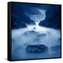 Tormenta en ixtapa Blue-Moises Levy-Framed Stretched Canvas