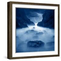 Tormenta en ixtapa Blue-Moises Levy-Framed Photographic Print