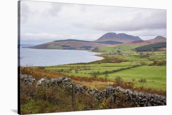 Tormore and Machrie Bay, looking towards Beinn Bharrain, Isle of Arran, North Ayrshire, Scotland, U-Gary Cook-Stretched Canvas