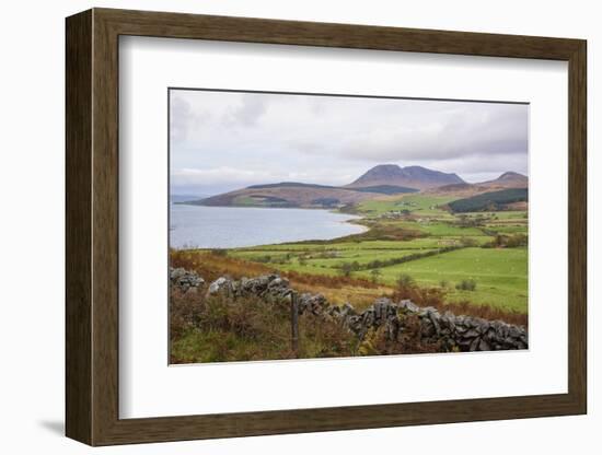 Tormore and Machrie Bay, looking towards Beinn Bharrain, Isle of Arran, North Ayrshire, Scotland, U-Gary Cook-Framed Photographic Print