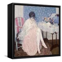 Torn Lingerie, 1915 (Oil on Canvas)-Frederick Carl Frieseke-Framed Stretched Canvas