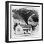 Tornado Approaches Kirksville, Missouri, 1889-George Varian-Framed Art Print