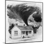 Tornado Approaches Kirksville, Missouri, 1889-George Varian-Mounted Art Print