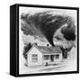 Tornado Approaches Kirksville, Missouri, 1889-George Varian-Framed Stretched Canvas