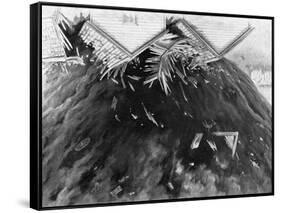 Tornado in Kirksville, Missouri, 1889-George Varian-Framed Stretched Canvas