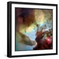 Tornado-like Structures In the Lagoon Nebula, M8-null-Framed Photographic Print