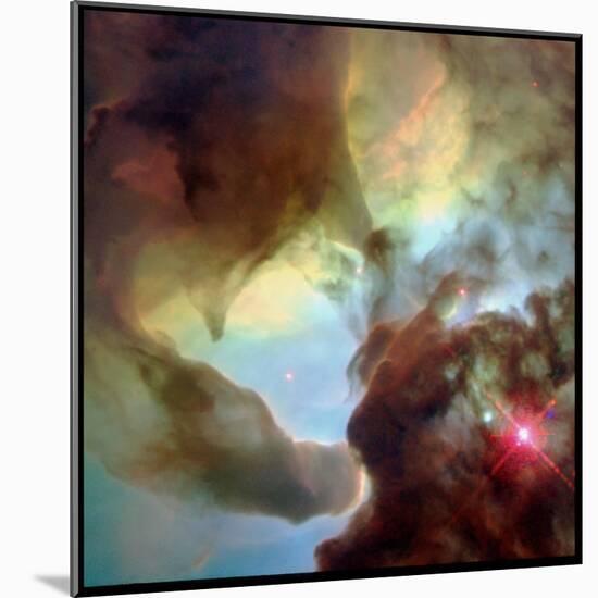 Tornado-like Structures In the Lagoon Nebula, M8-null-Mounted Photographic Print