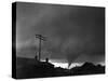 Tornado Moving Past Houses-null-Stretched Canvas