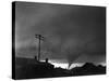 Tornado Moving Past Houses-null-Stretched Canvas