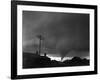 Tornado Moving Past Houses-null-Framed Photographic Print