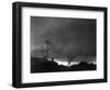 Tornado Moving Past Houses-null-Framed Photographic Print