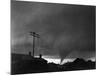 Tornado Moving Past Houses-null-Mounted Photographic Print