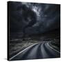 Tornado Near a Winding Road in the Mountains, Crete, Greece-null-Stretched Canvas