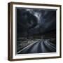 Tornado Near a Winding Road in the Mountains, Crete, Greece-null-Framed Photographic Print