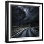 Tornado Near a Winding Road in the Mountains, Crete, Greece-null-Framed Photographic Print