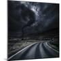 Tornado Near a Winding Road in the Mountains, Crete, Greece-null-Mounted Photographic Print