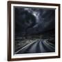 Tornado Near a Winding Road in the Mountains, Crete, Greece-null-Framed Photographic Print