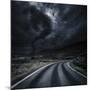 Tornado Near a Winding Road in the Mountains, Crete, Greece-null-Mounted Photographic Print