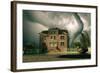 Tornado over the House-viczast-Framed Art Print