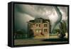 Tornado over the House-viczast-Framed Stretched Canvas