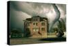 Tornado over the House-viczast-Stretched Canvas