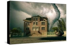 Tornado over the House-viczast-Stretched Canvas
