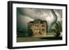 Tornado over the House-viczast-Framed Art Print