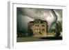 Tornado over the House-viczast-Framed Art Print