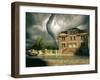 Tornado over the House-viczast-Framed Art Print