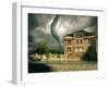 Tornado over the House-viczast-Framed Art Print