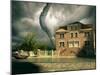 Tornado over the House-viczast-Mounted Art Print