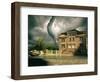 Tornado over the House-viczast-Framed Art Print