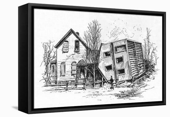 Tornado over Turns House, 1886-null-Framed Stretched Canvas