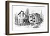 Tornado over Turns House, 1886-null-Framed Art Print