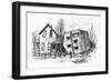 Tornado over Turns House, 1886-null-Framed Art Print